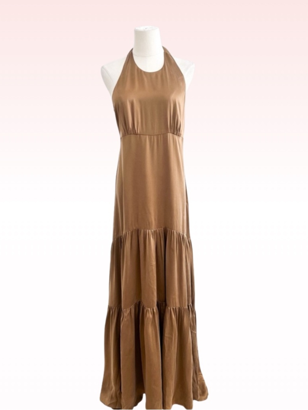 L’AGENCE Brown Talia Tiered Maxi Dress (Sz 4) - Picture 2 of 8